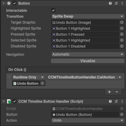 Timeline Button Handler Component