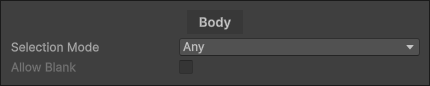Selection Mode: Any