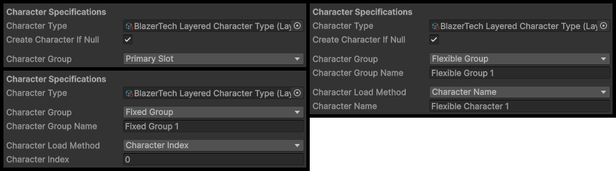 Character Group Types