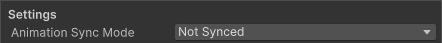 Animation Sync Mode: Not Synced