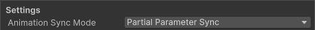 Animation Sync Mode: Partial Paramter Sync