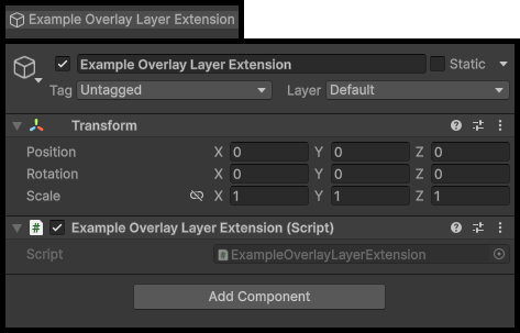 Overlay Layer Extension GameObject Example