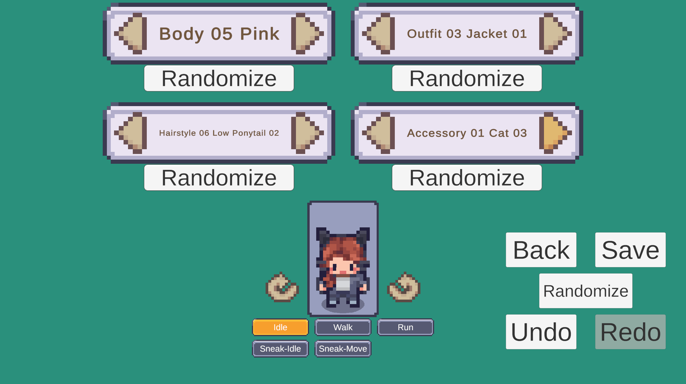 Premade Character Creation Menu #1