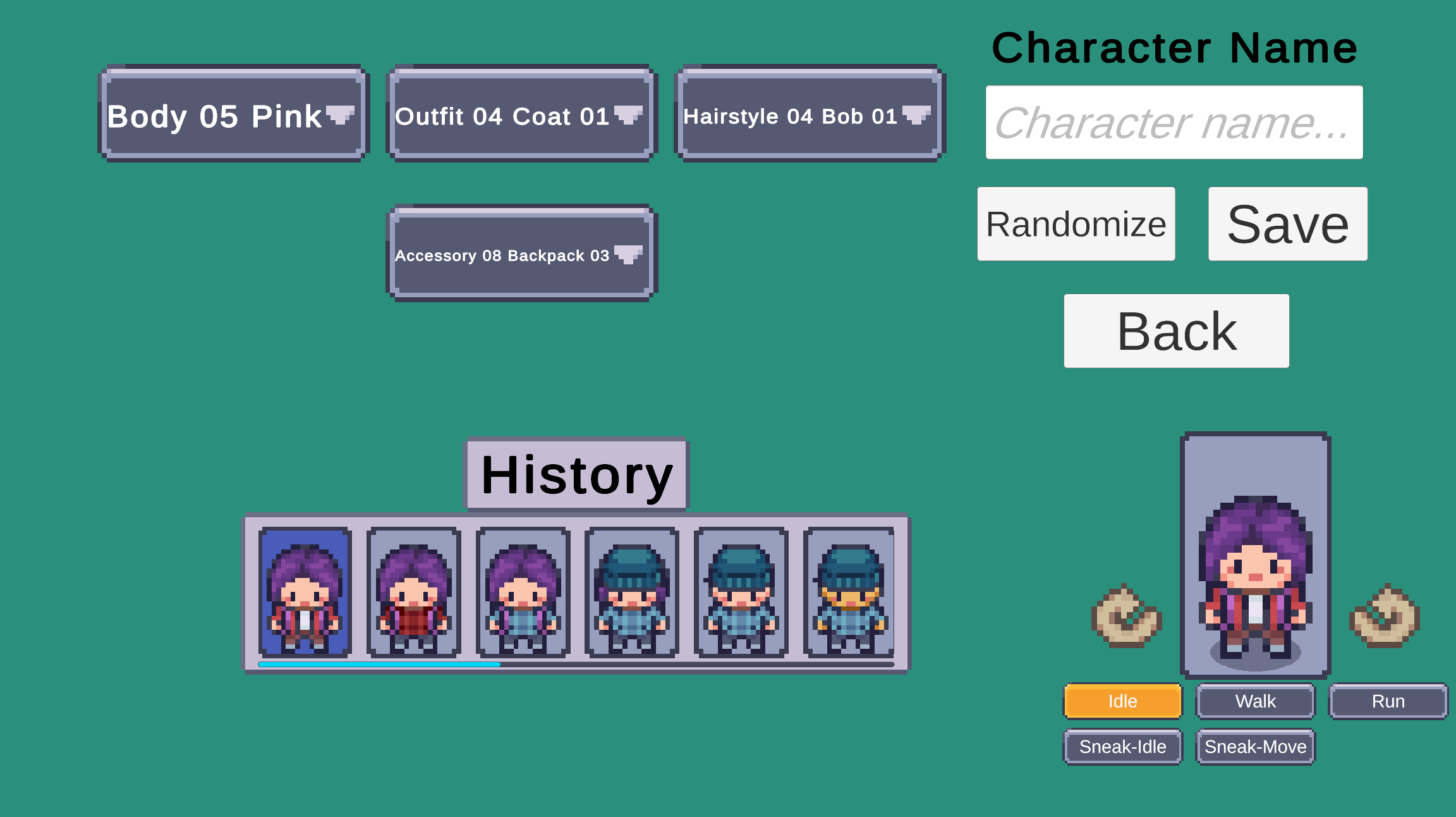 Premade Character Creation Menu #2